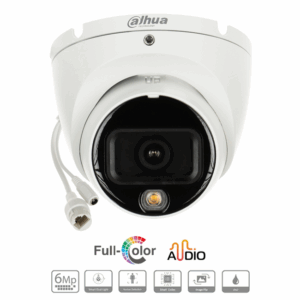Dahua 6MP Entry Smart Full Colour 100ft Network Camera Audio